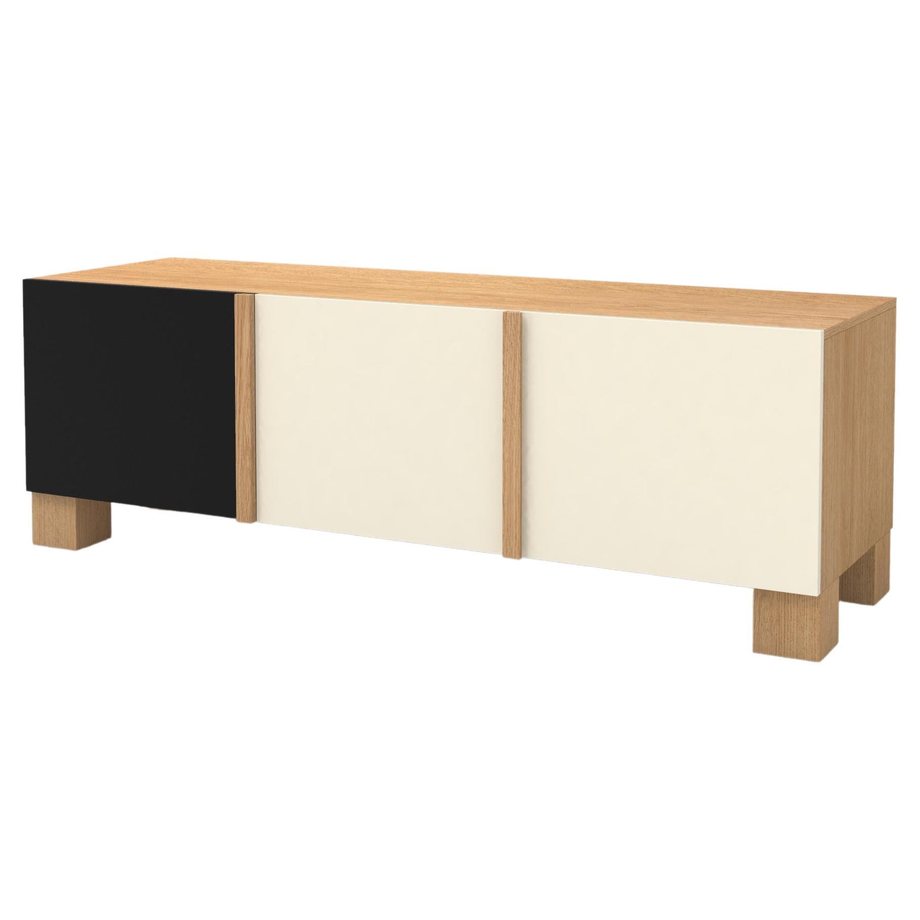 Contemporary 101 Storage in Oak and Black and White by Orphan Work For Sale