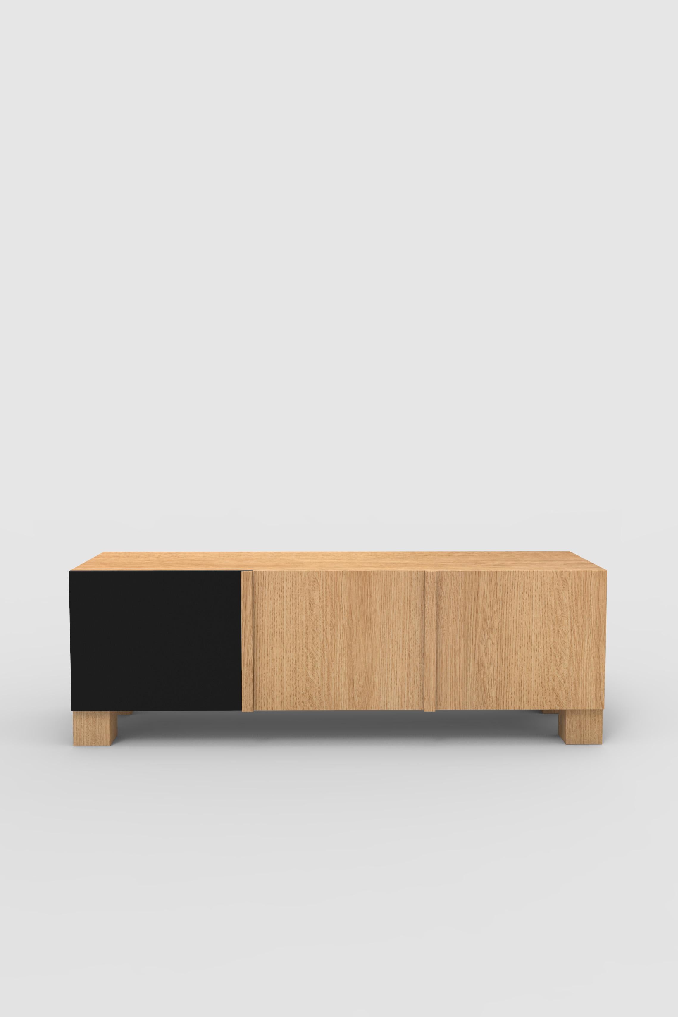 Post-Modern Contemporary 101 Storage in Oak and Black by Orphan Work For Sale