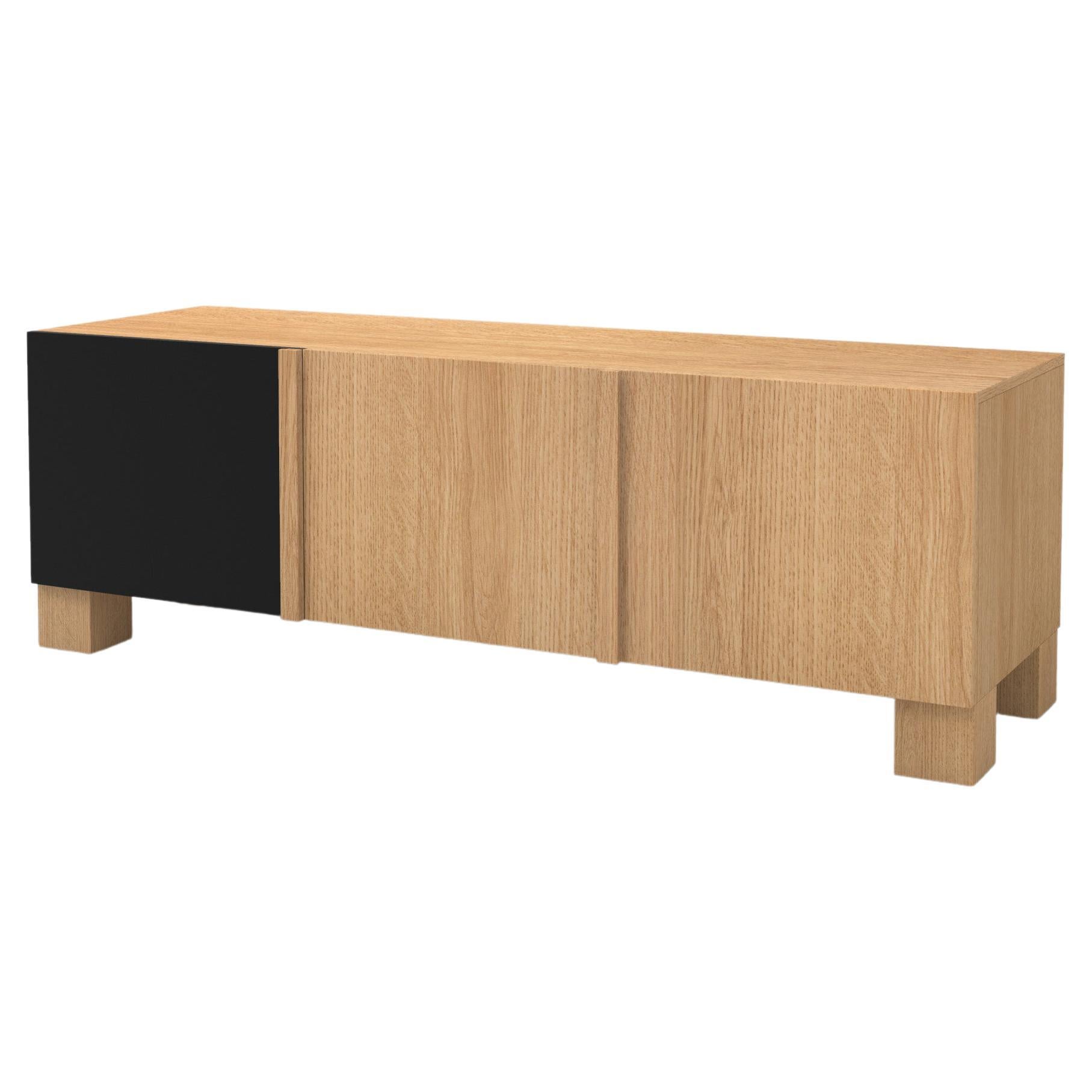 Contemporary 101 Storage in Oak and Black by Orphan Work For Sale