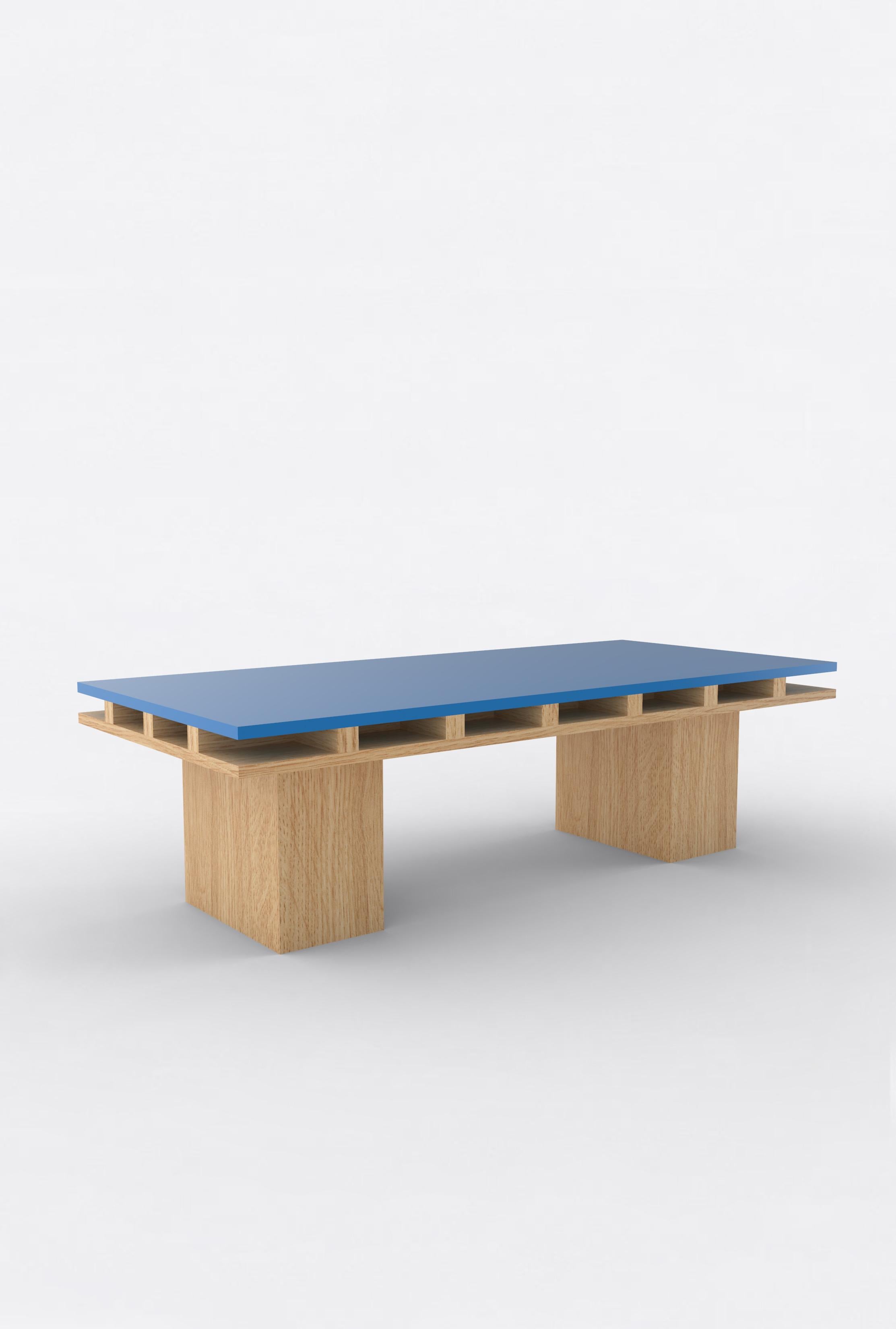 Contemporary 101C Coffee Table in Oak and Color by Orphan Work, 2020 In New Condition For Sale In Los Angeles, CA