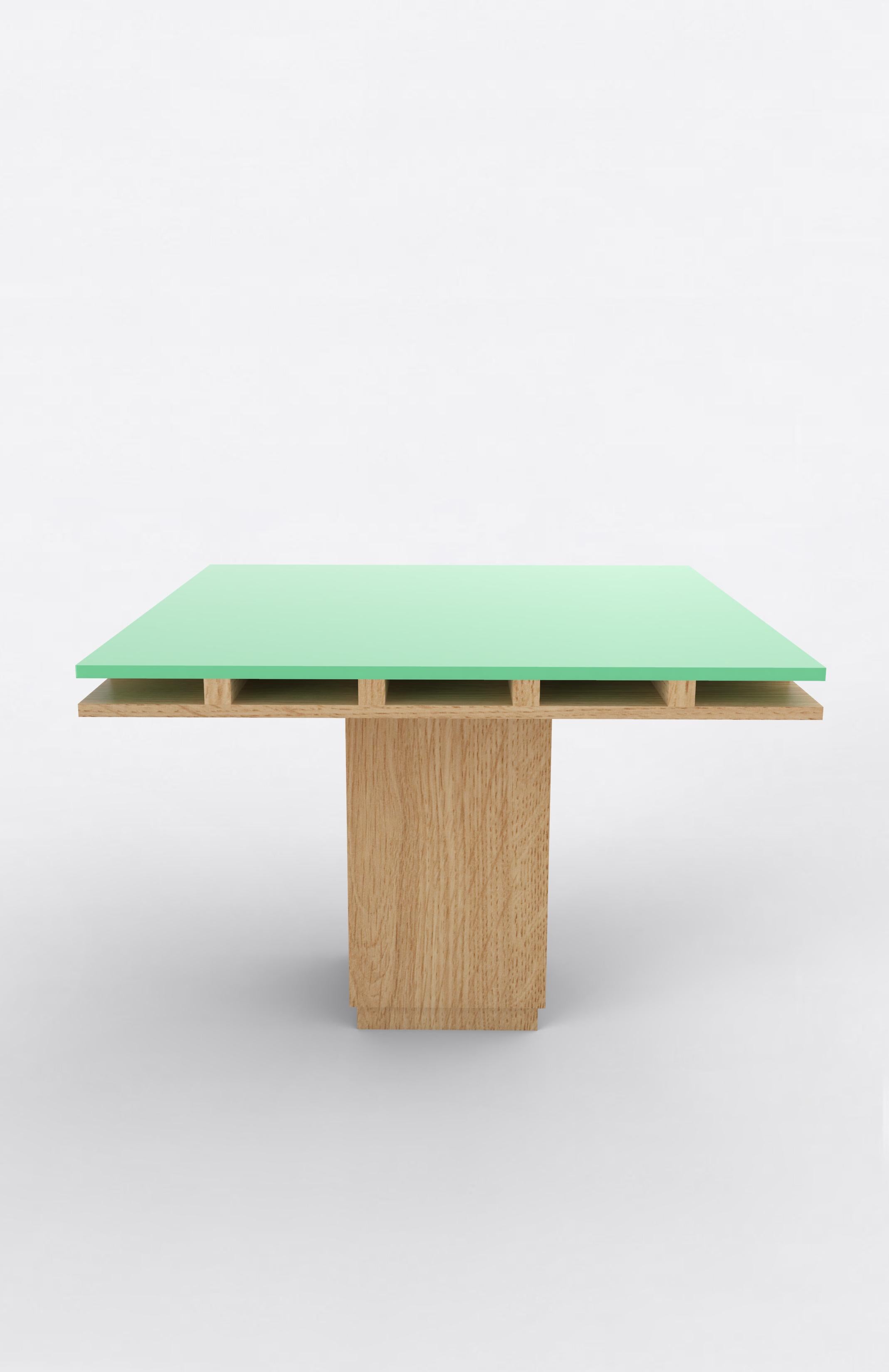 Post-Modern Contemporary 101C Dining Table in Oak and Color by Orphan Work, 2019 For Sale