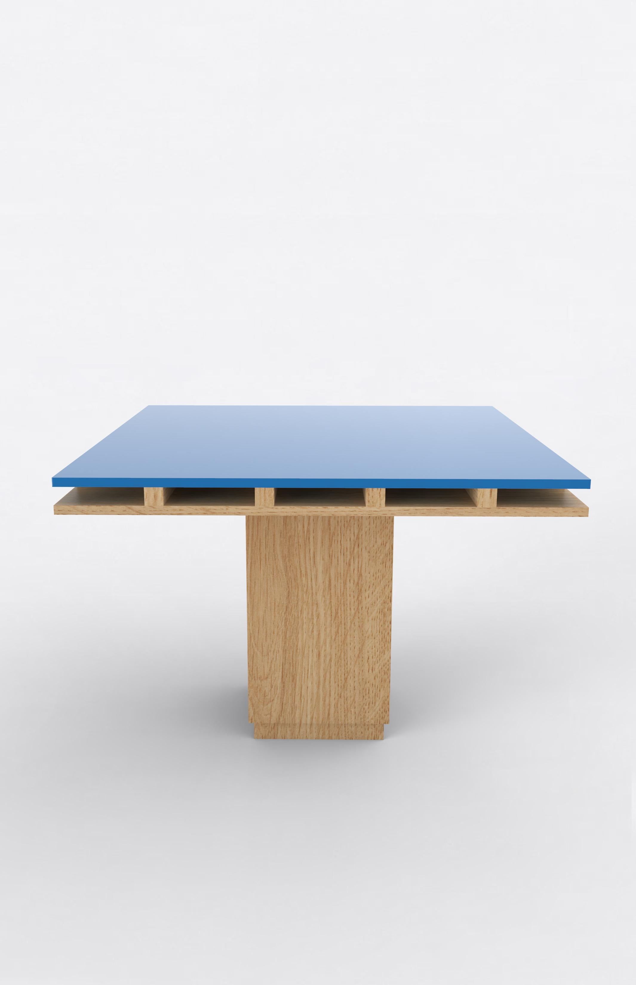 Contemporary 101C Dining Table in Oak and Color by Orphan Work, 2019 In New Condition For Sale In Los Angeles, CA