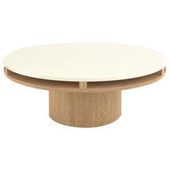 Contemporary 102 Coffee Table in Oak and White by Orphan Work