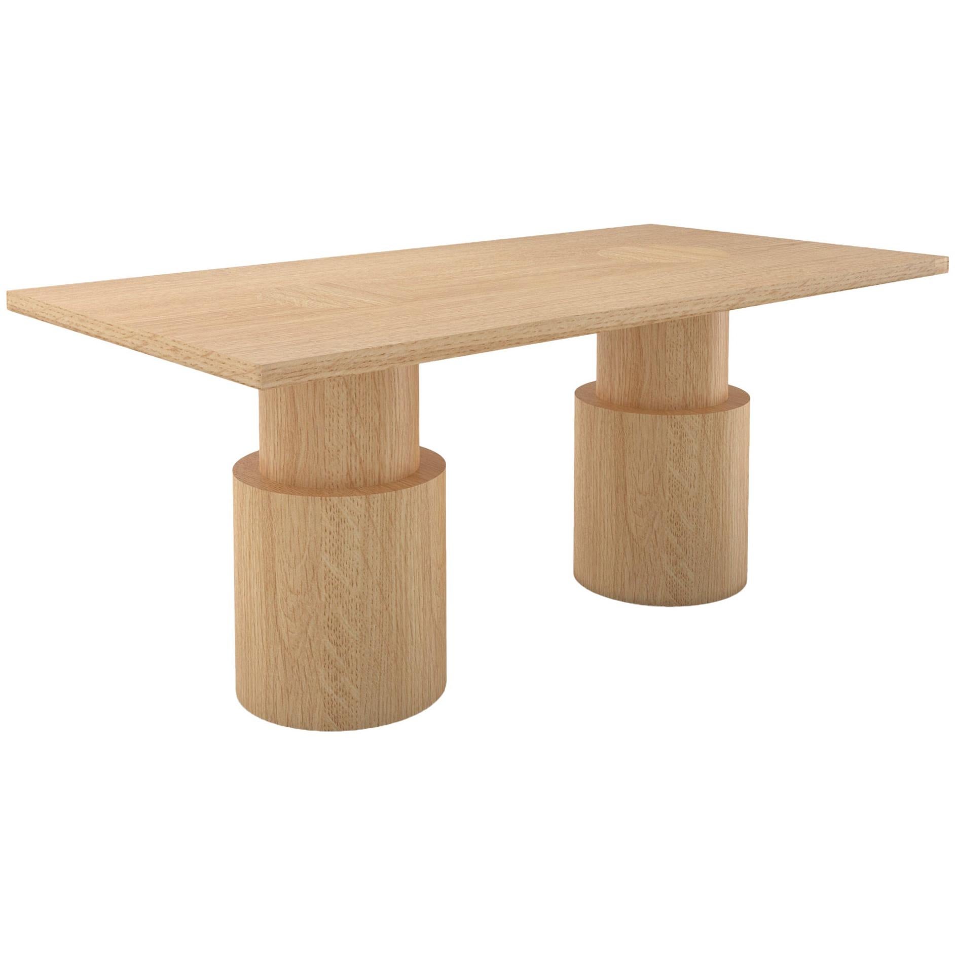 Contemporary 102 Dining Table in Oak by Orphan Work