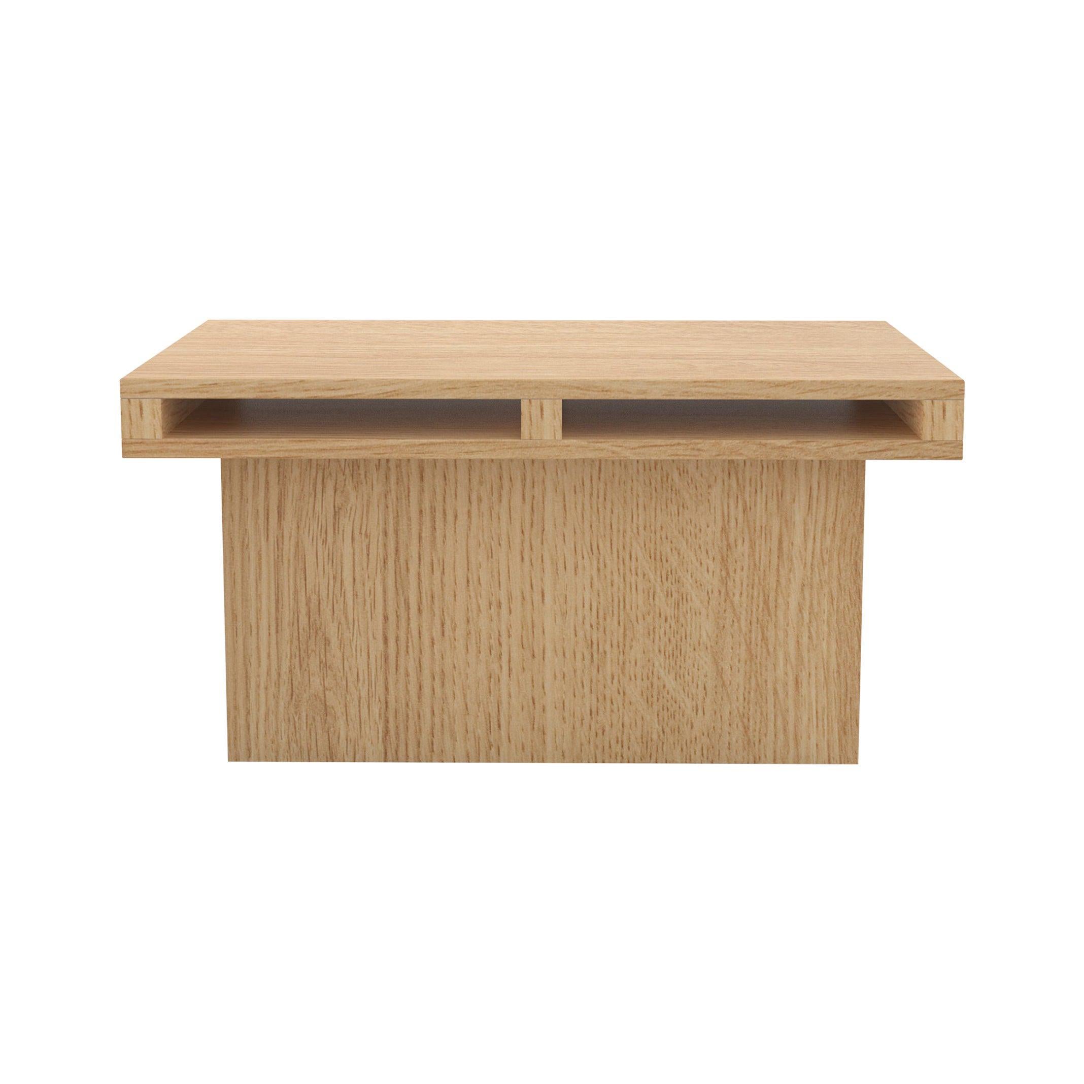 Contemporary 102 End Table in Oak by Orphan Work For Sale