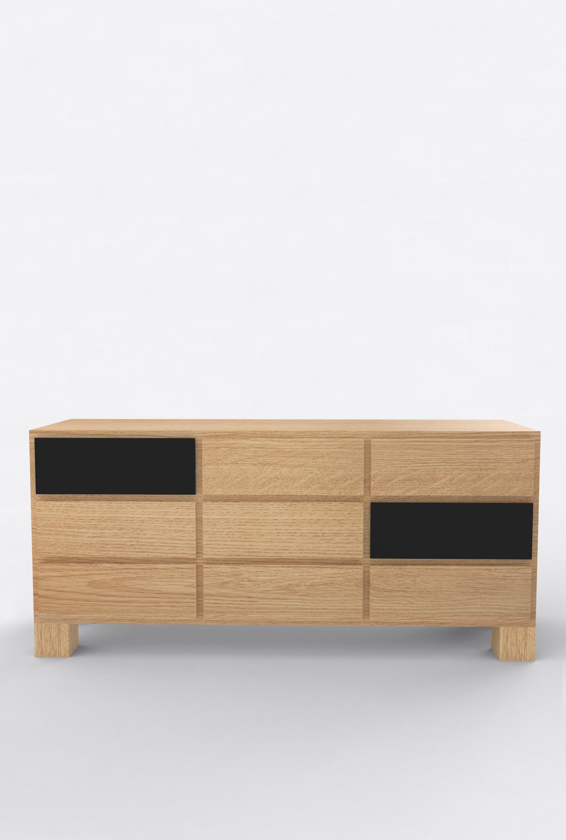 American Contemporary 102 Storage in Oak and Black by Orphan Work For Sale