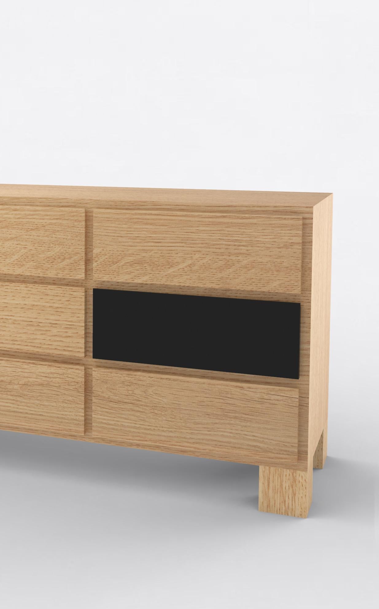 Contemporary 102 Storage in Oak and Black by Orphan Work In New Condition For Sale In Los Angeles, CA