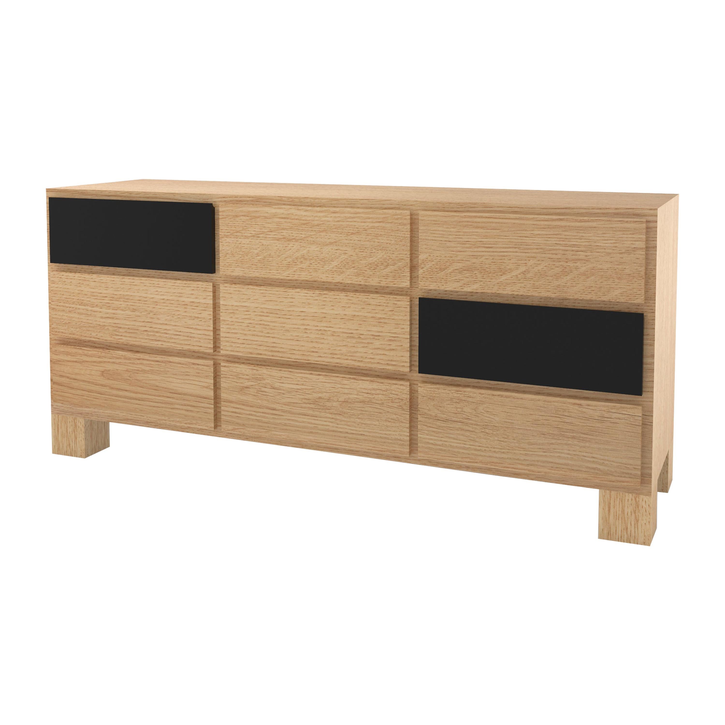 Contemporary 102 Storage in Oak and Black by Orphan Work For Sale