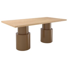 Contemporary 102C Dining Table in Oak and Color by Orphan Work, 2020