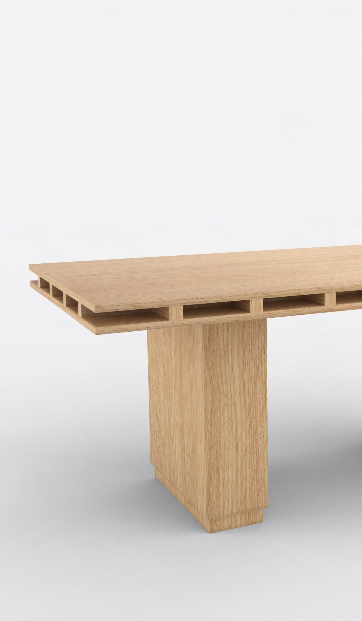 Post-Modern Contemporary 103 Dining Table in Oak by Orphan Work For Sale