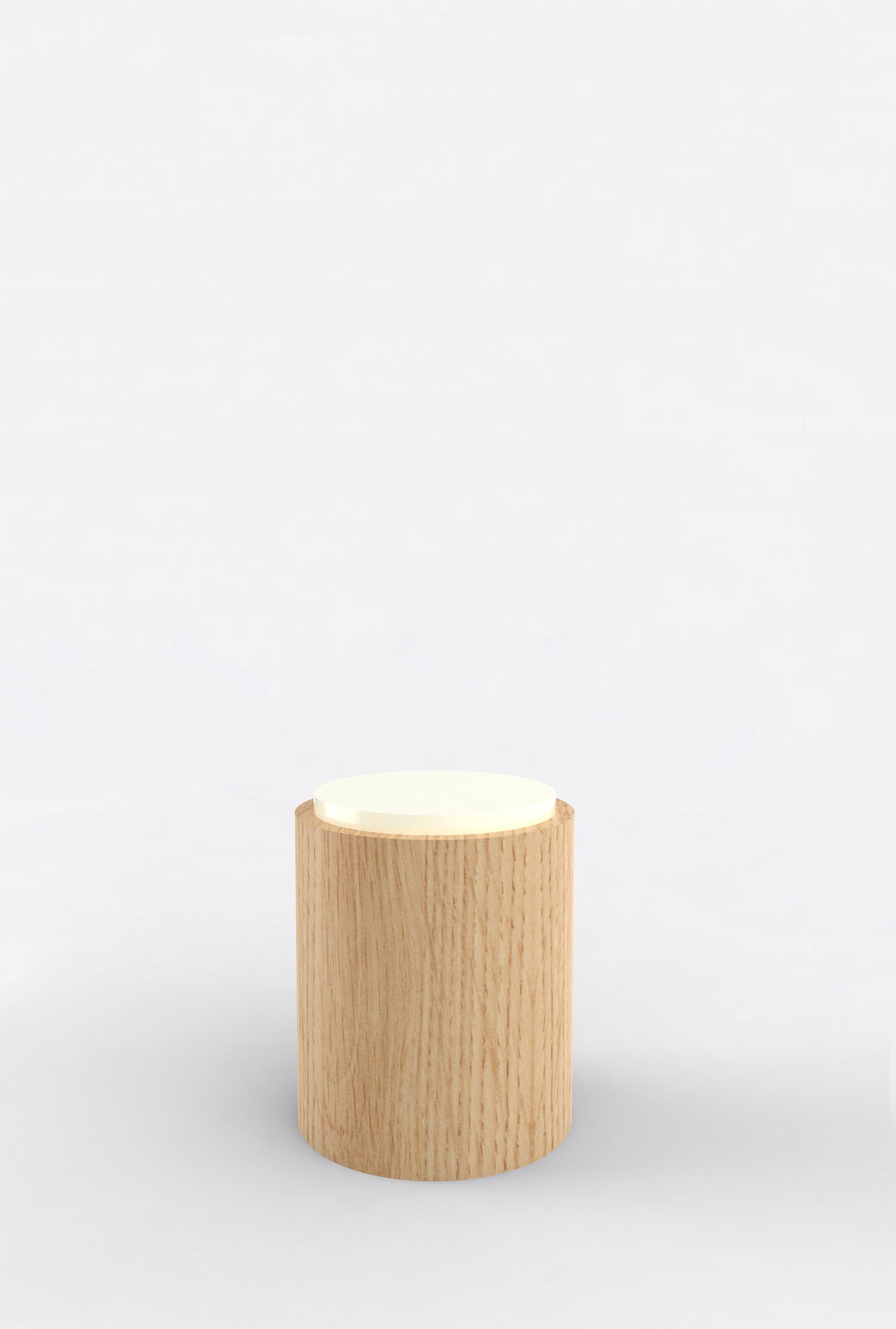 Orphan work 104 Side Table
Shown in oak and white or off-white
Available in natural oak with painted top
Measures: 15”W x 15”D x 18”H

Orphan work is designed to complement in the heart of Soho, New York City. Each piece is handmade in New York and