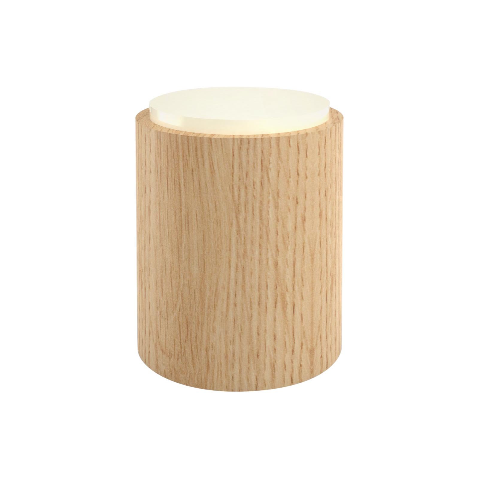 Contemporary 104 Side Table in Oak and White by Orphan Work For Sale at ...