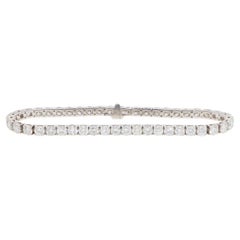 Contemporary 10.43ct Diamond Line Tennis Bracelet in White Gold