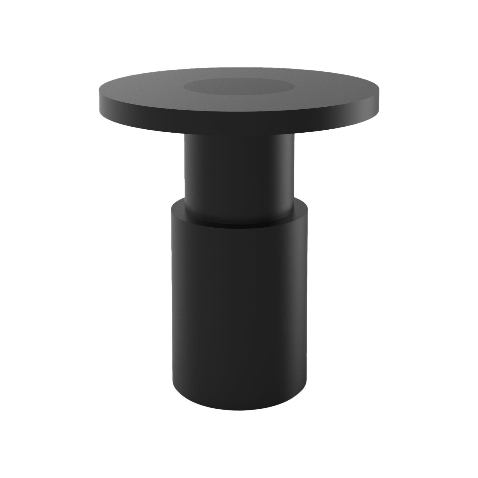 Contemporary 105 End Table in Black by Orphan Work For Sale