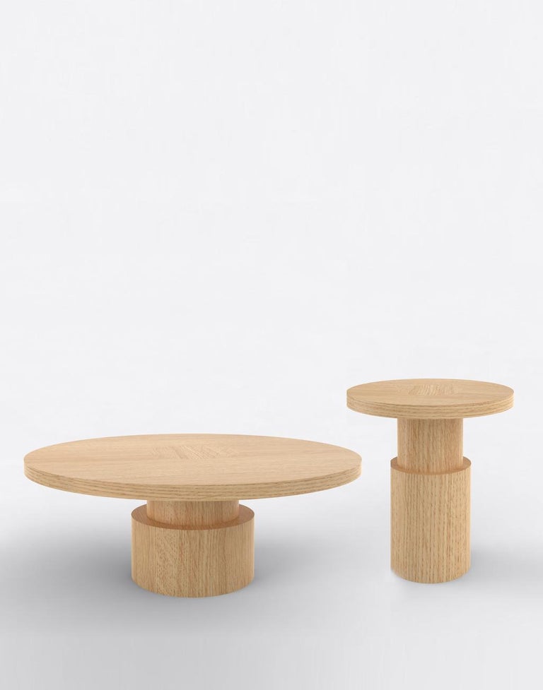 Contemporary 105 End Table in Oak by Orphan Work For Sale at 1stDibs