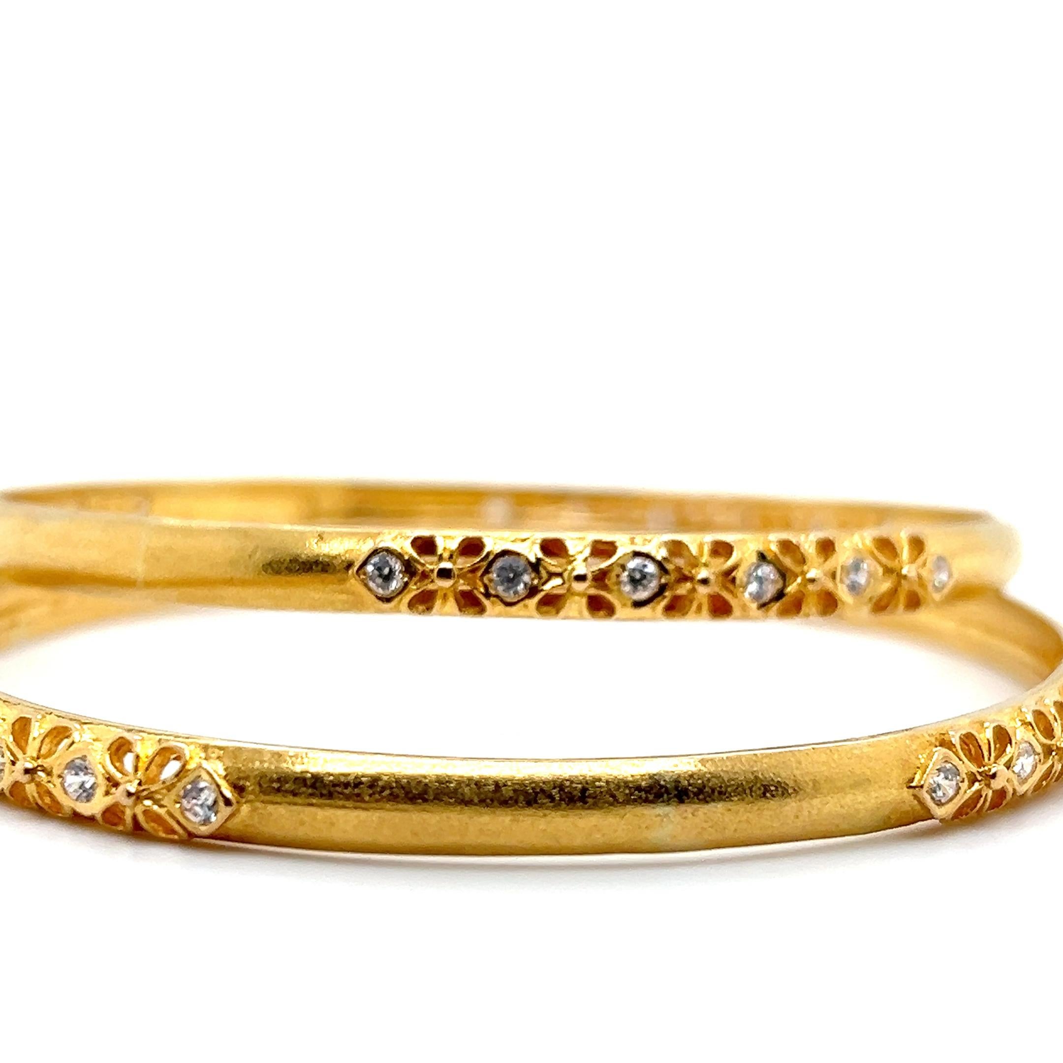 Bracelet contemporain en or jaune 18 carats et diamant 1,08 TCW en vente 5