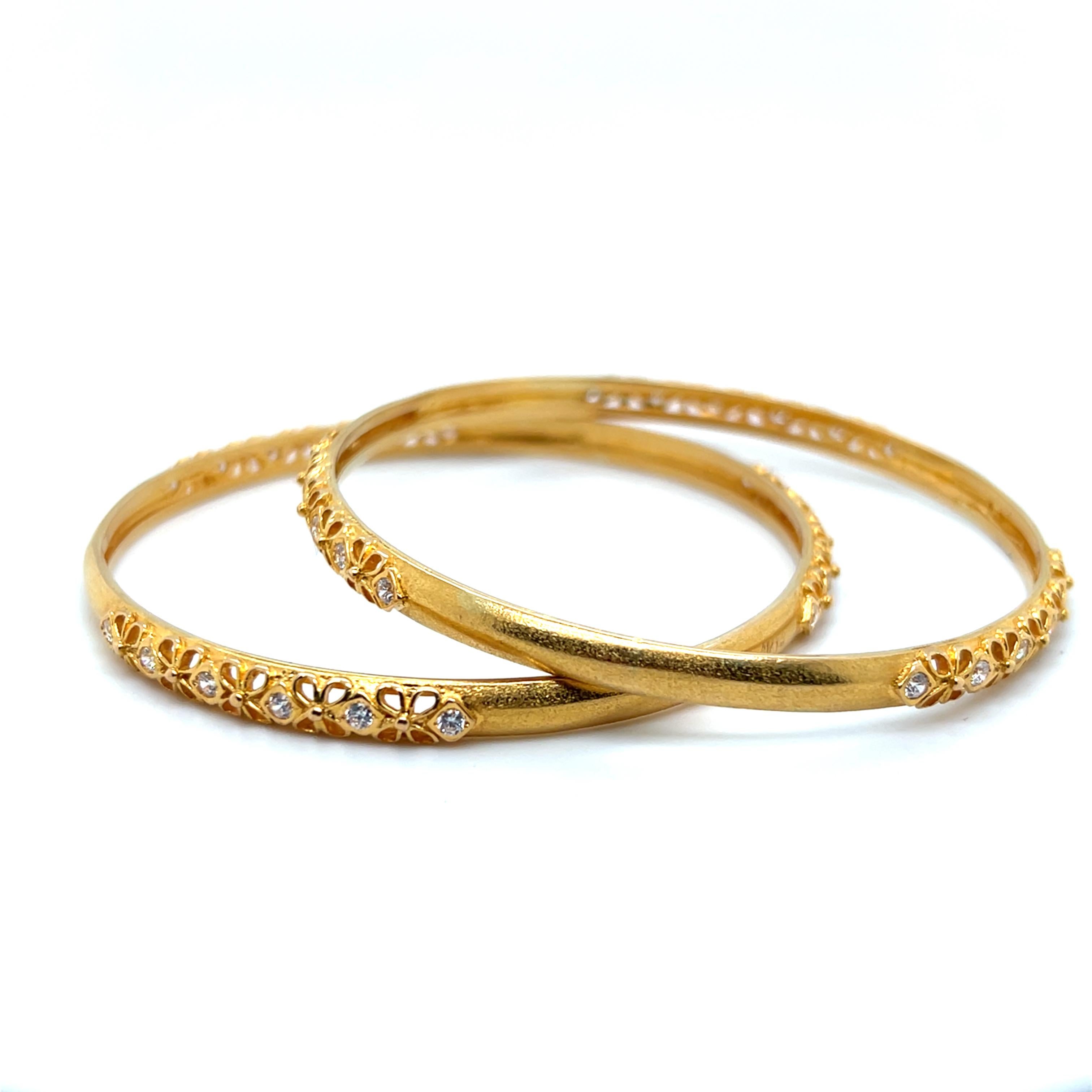 Bracelet contemporain en or jaune 18 carats et diamant 1,08 TCW en vente 9