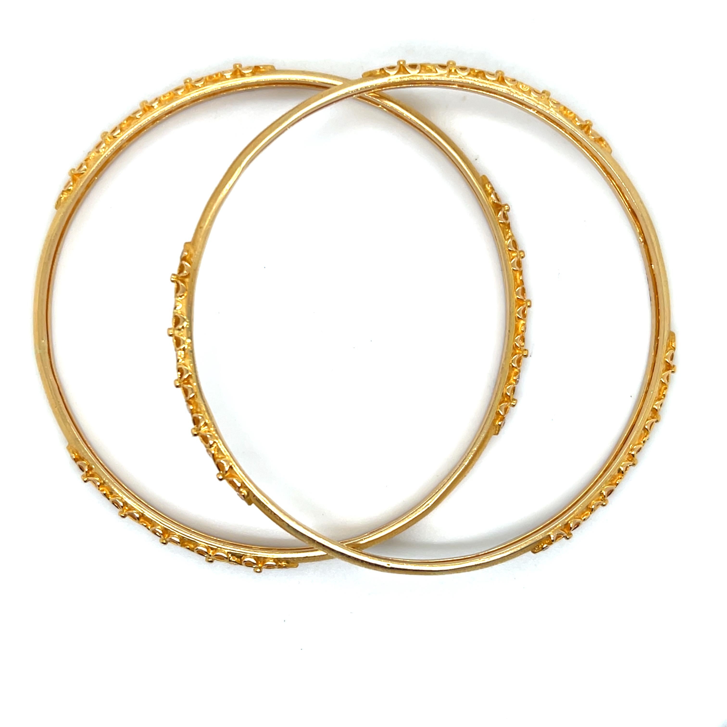 Bracelet contemporain en or jaune 18 carats et diamant 1,08 TCW en vente 12