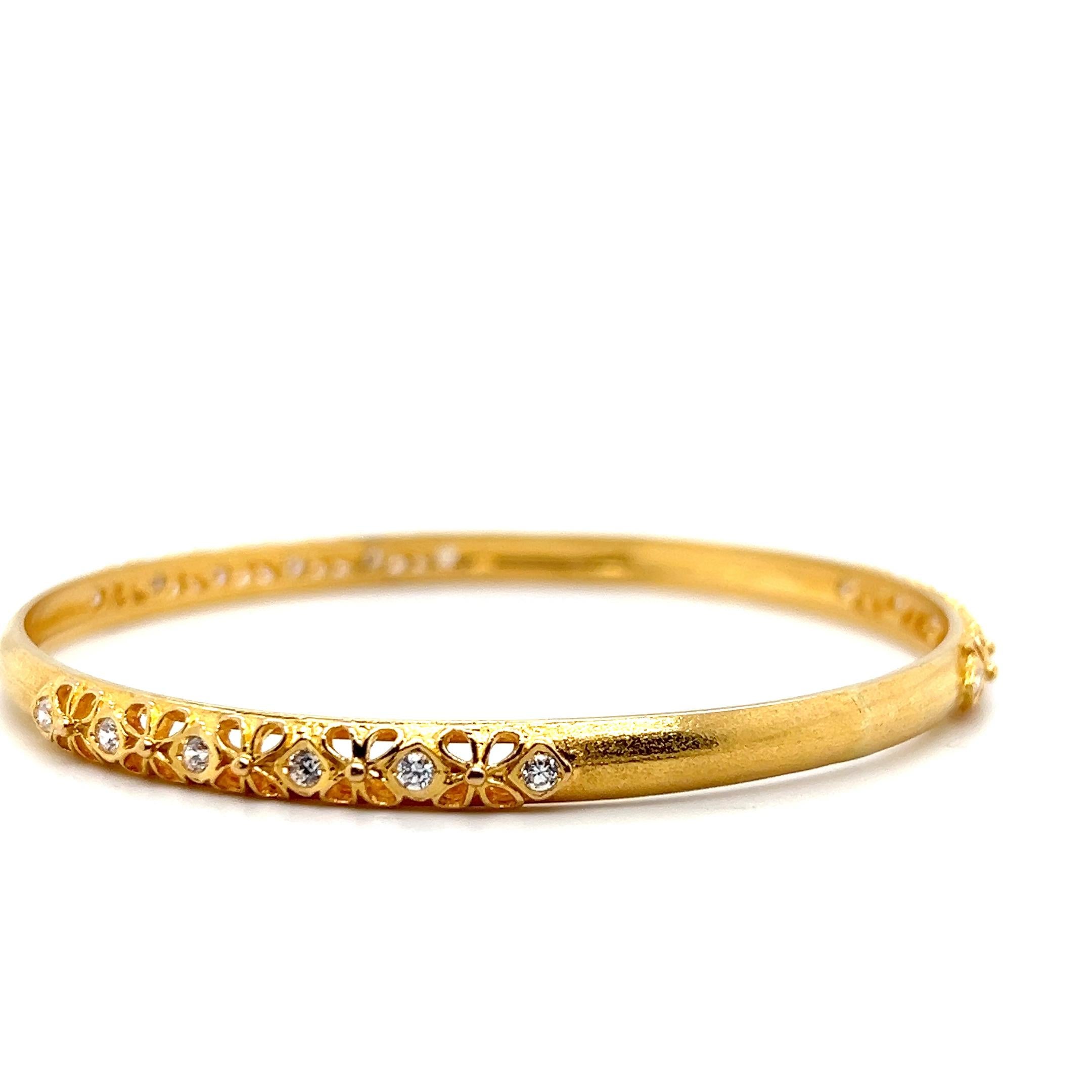 Bracelet contemporain en or jaune 18 carats et diamant 1,08 TCW Unisexe en vente