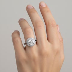 Zeitgenössischer Verlobungsring aus 10kt Weißgold mit 1,00 Karat Diamanten