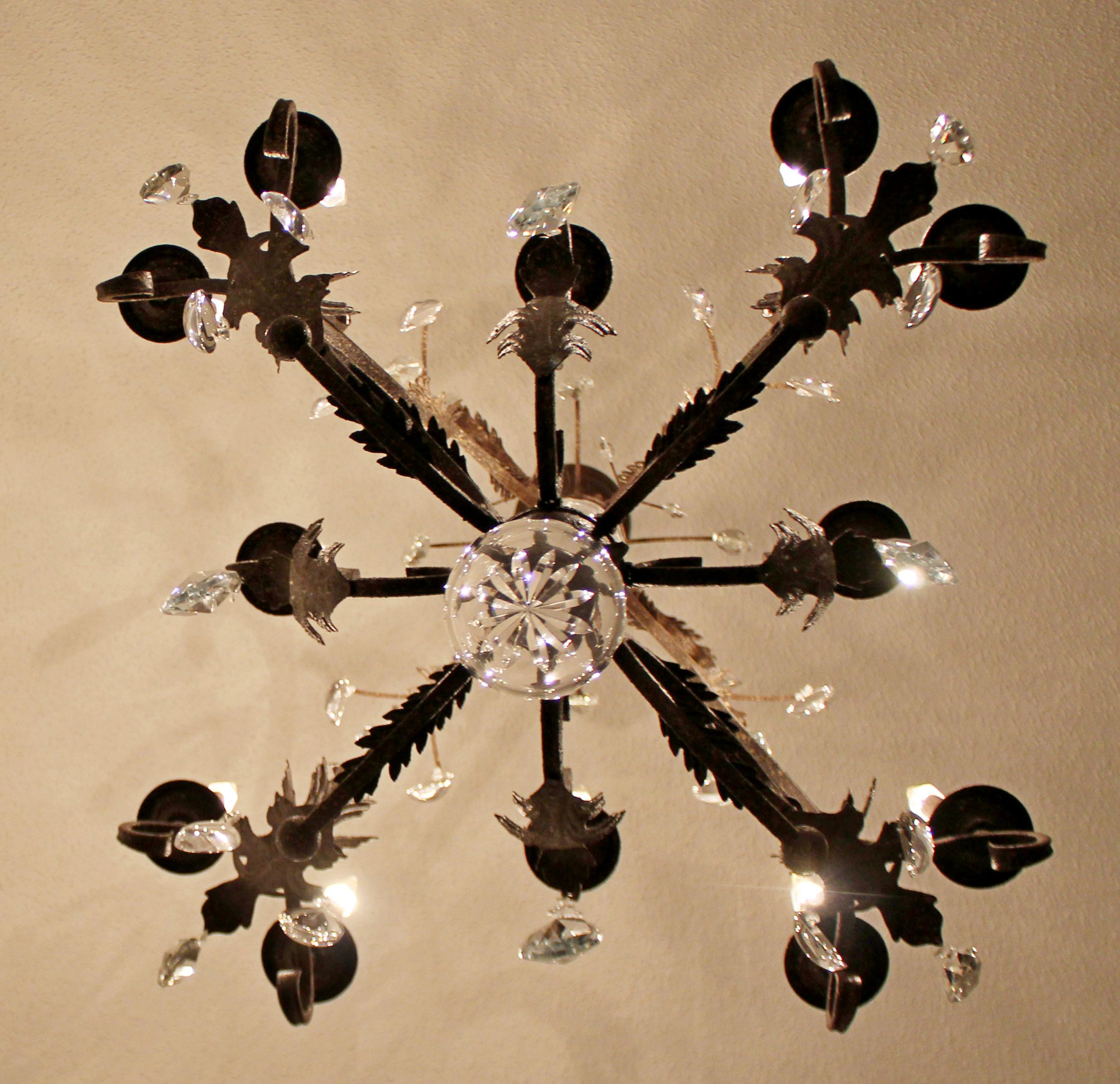 Contemporary 11-Arm Massive Crystal Light Fixture Chandelier 2