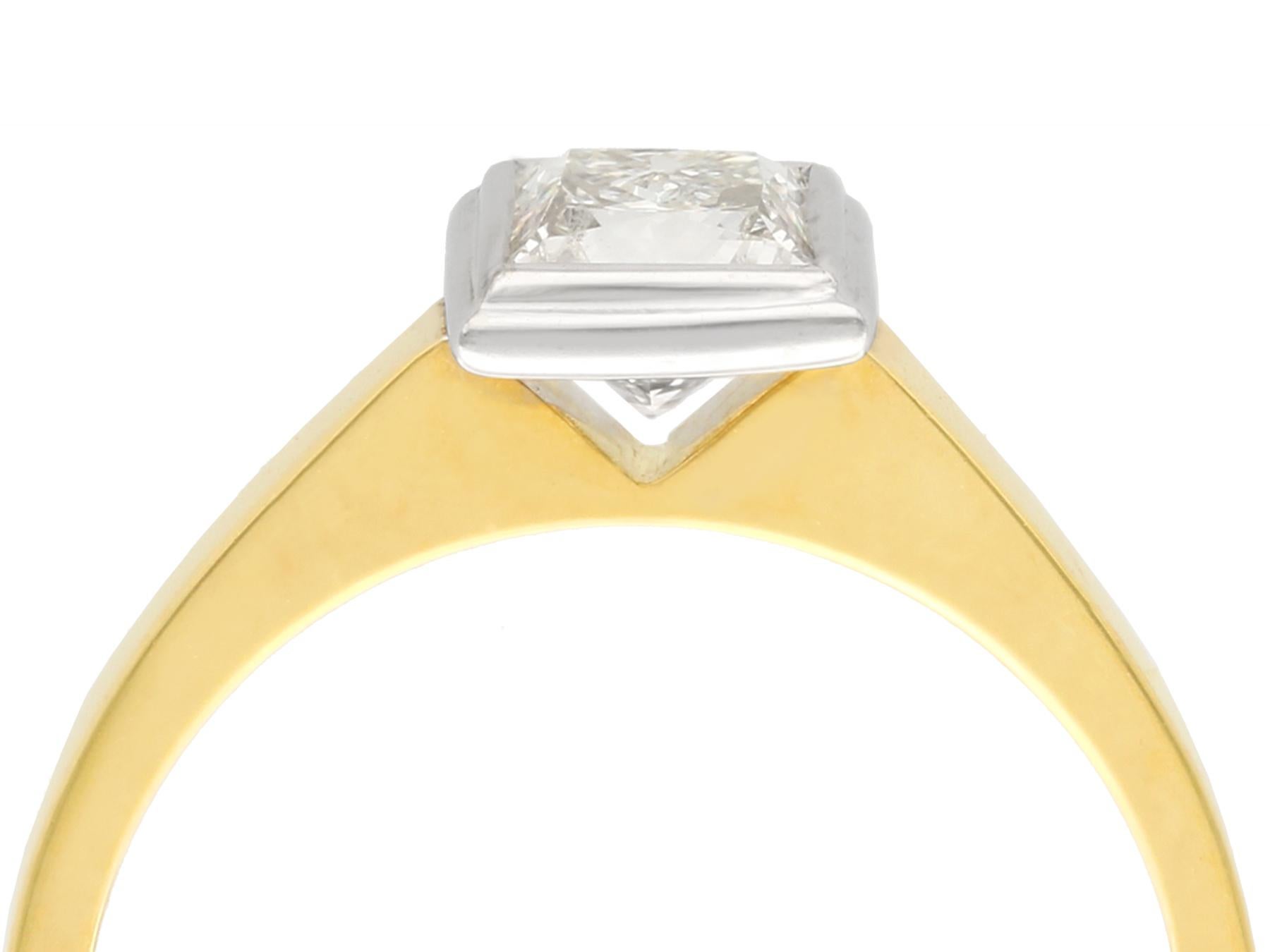 yellow gold solitaire princess cut engagement rings