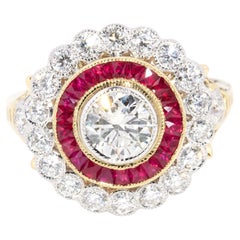 Contemporary 1.10 Carat Ruby & 1.96 Carat Diamond Ring 18 Carat White Gold