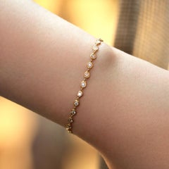 Contemporary 1.16ct Diamond Bracelet in Yellow Gold