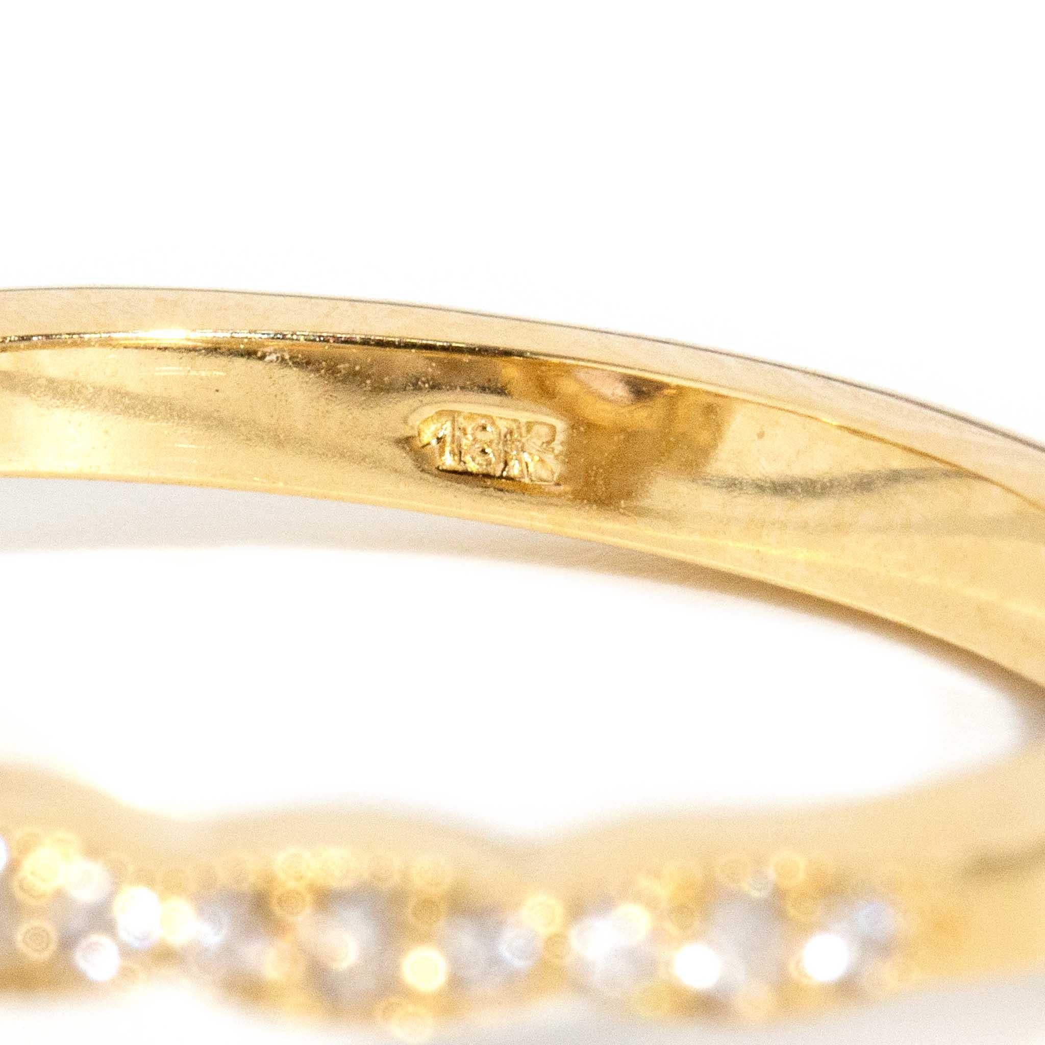 Contemporary 1,20 Karat Lila Saphir & Diamant Ring 18 Karat Gelbgold 5