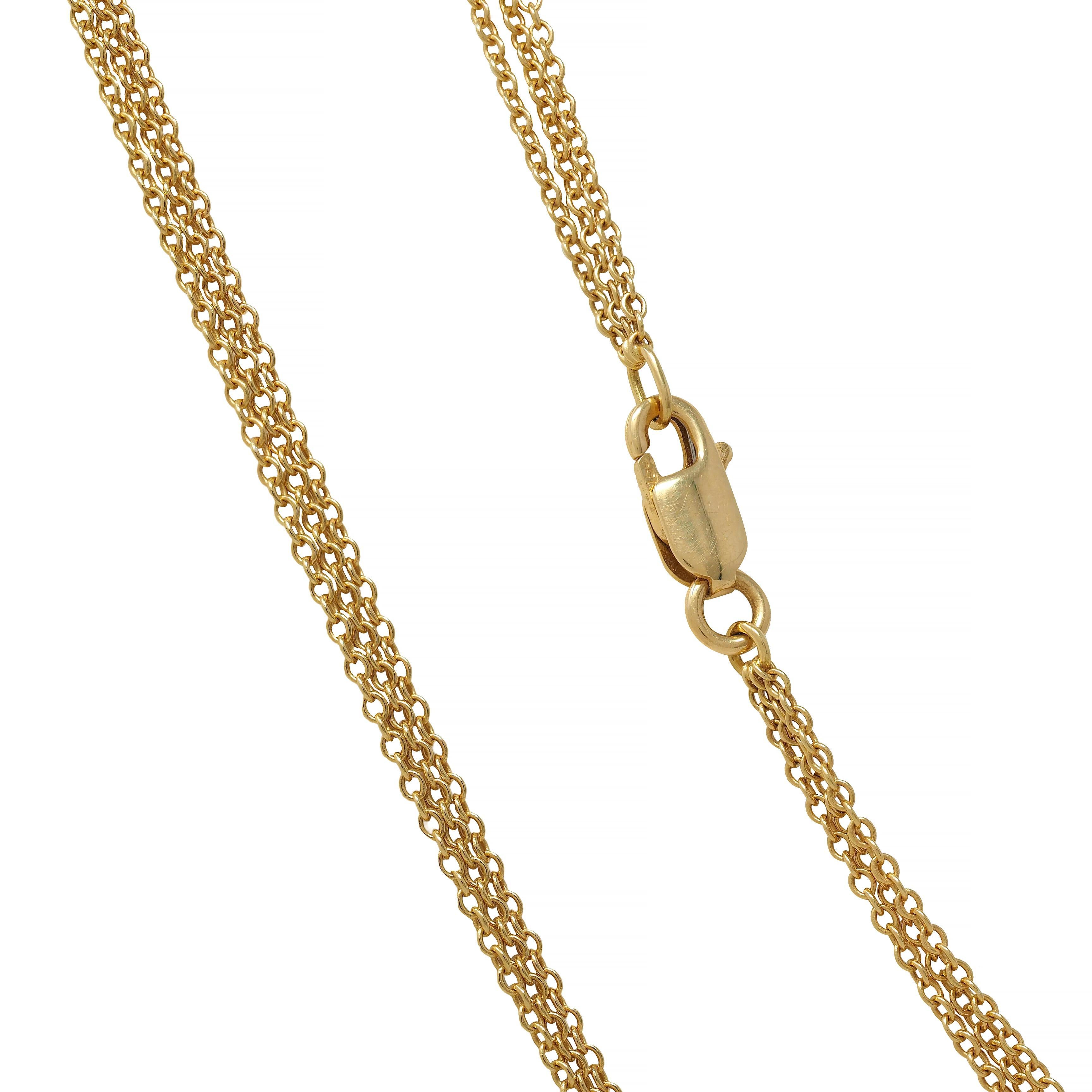 Contemporary 1.30 CTW Diamant 18 Karat zweifarbiges Gold Herz-Anhänger Halskette im Angebot 2