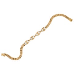 Contemporary 14ct Gold 1.20ct Brilliant Cut Diamond Bracelet