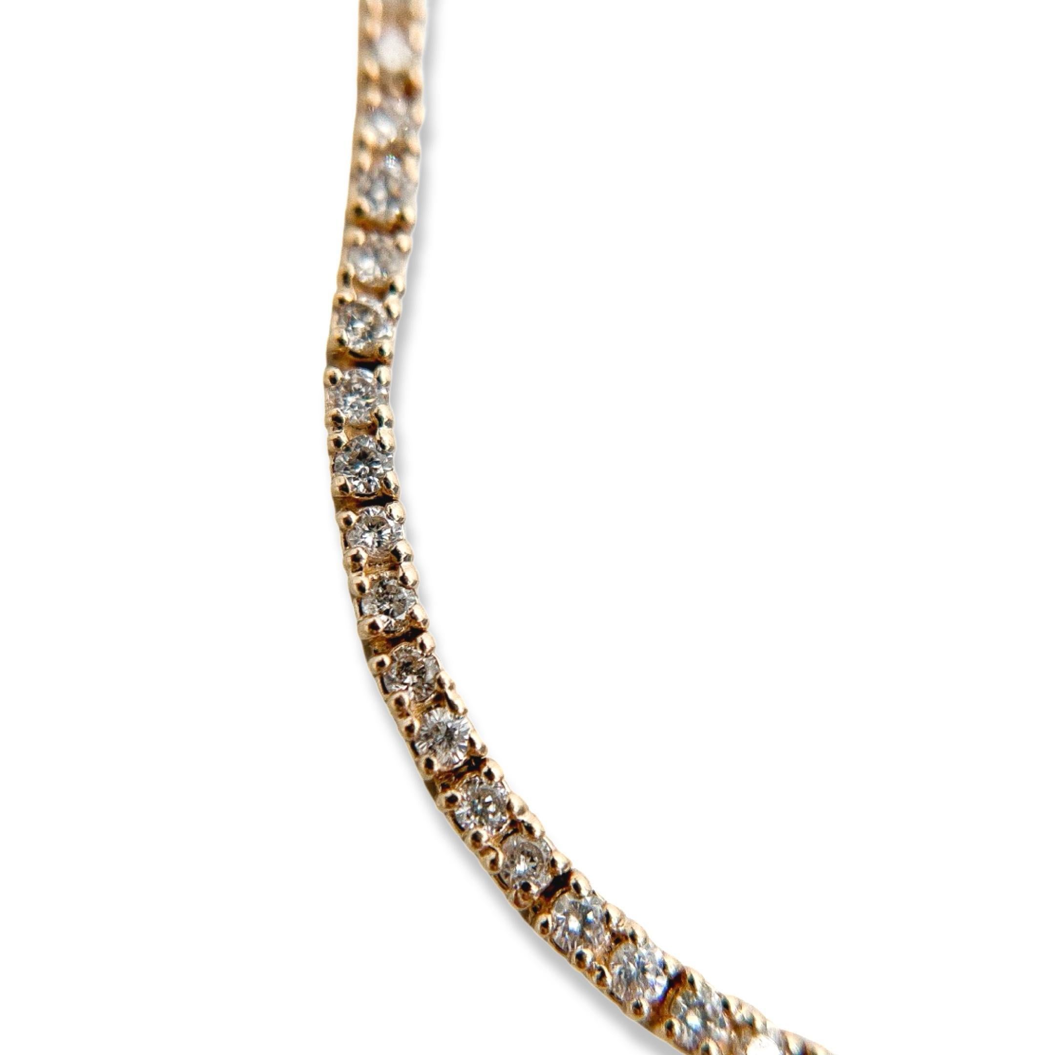 Women's Contemporary 14k 4.4ct Diamond Necklace For Sale
