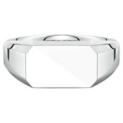 Contemporary 14K Solid Gold Octagonal Men's Signet Ring by Angara