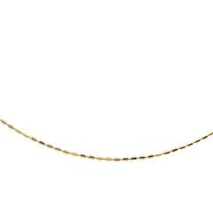 Contemporary 14k Yellow Gold 16in Barrel Bead Chain Necklace