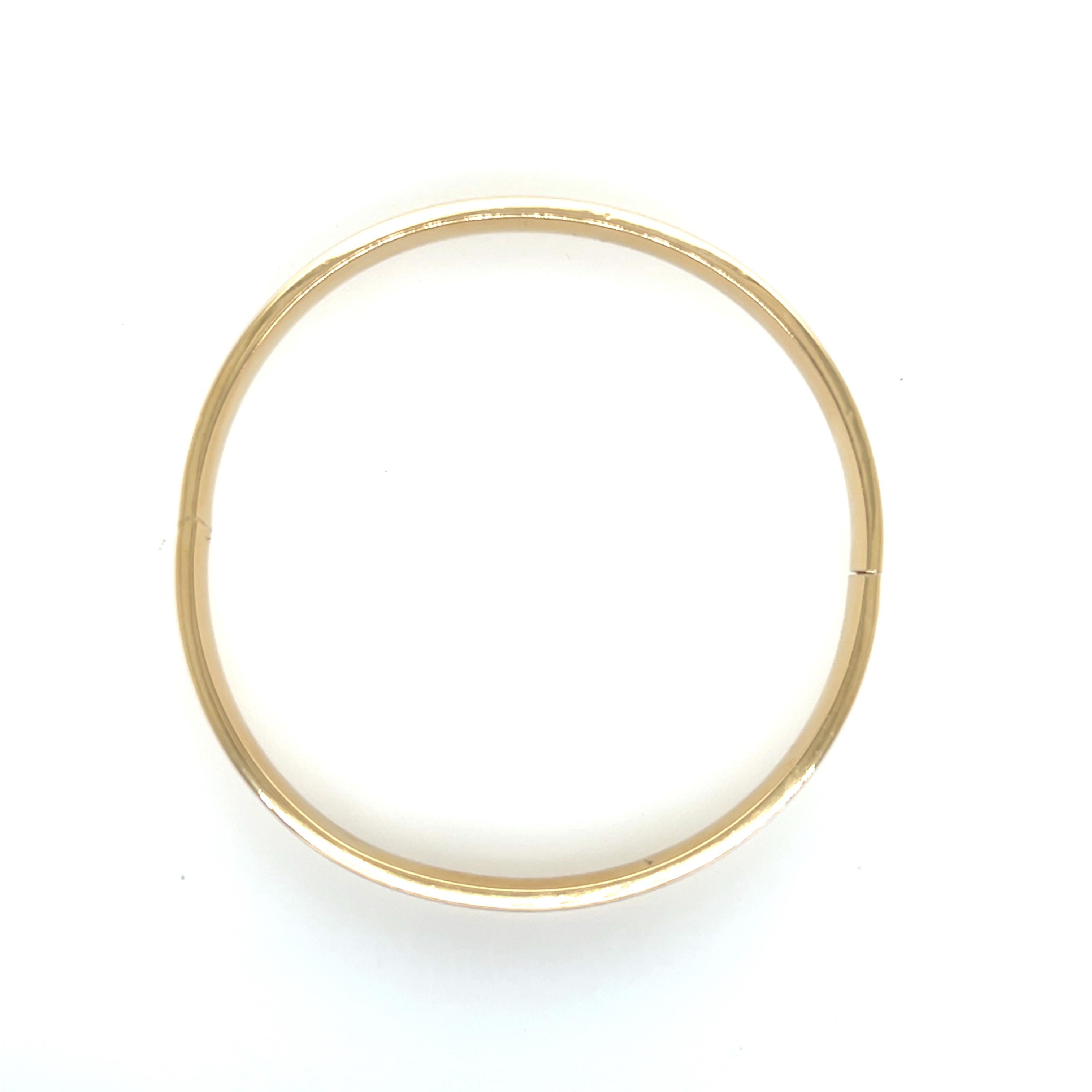 Brazalete Contemporáneo de Oro Amarillo de 14k en venta 1