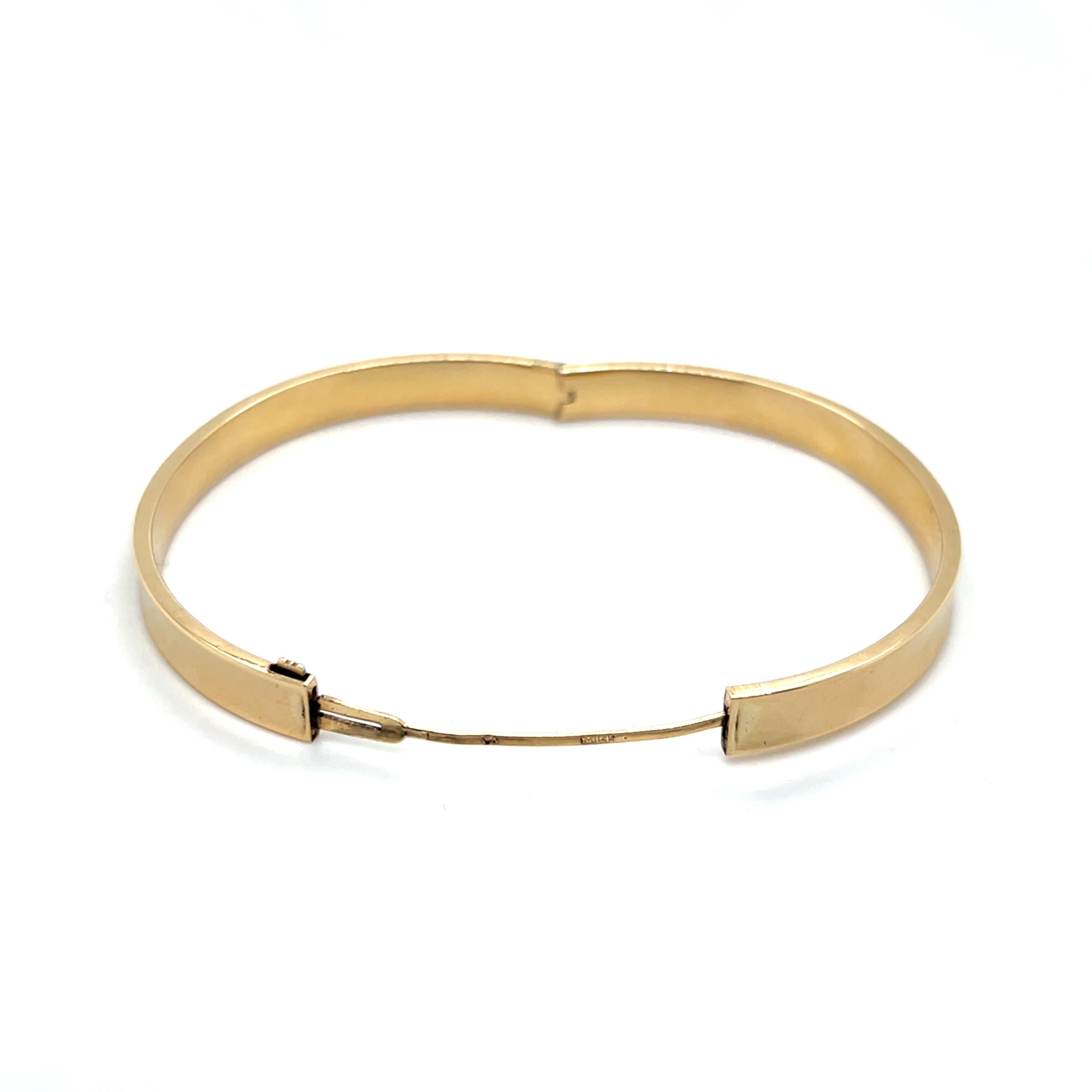 Brazalete Contemporáneo de Oro Amarillo de 14k en venta 3