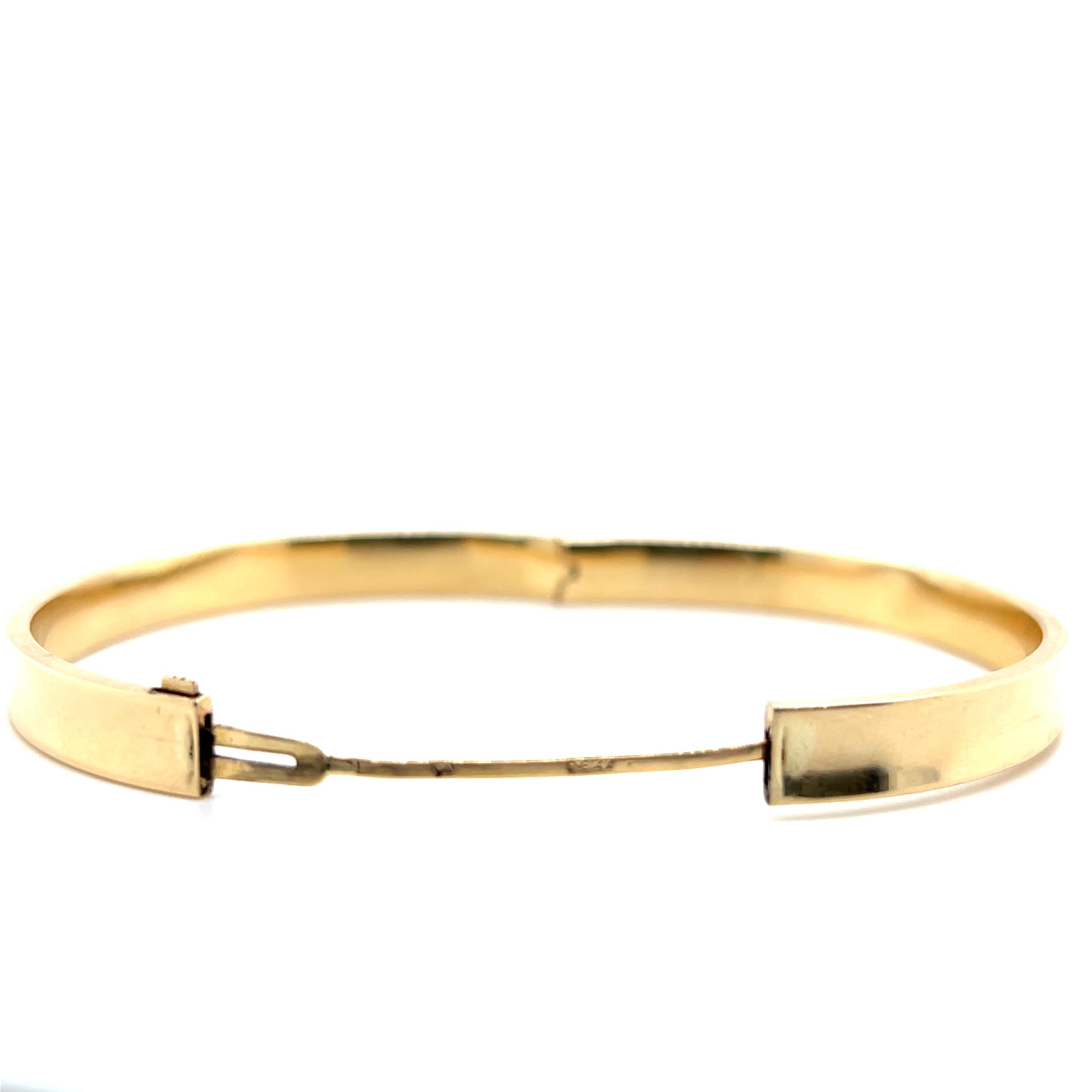 Brazalete Contemporáneo de Oro Amarillo de 14k en venta 4