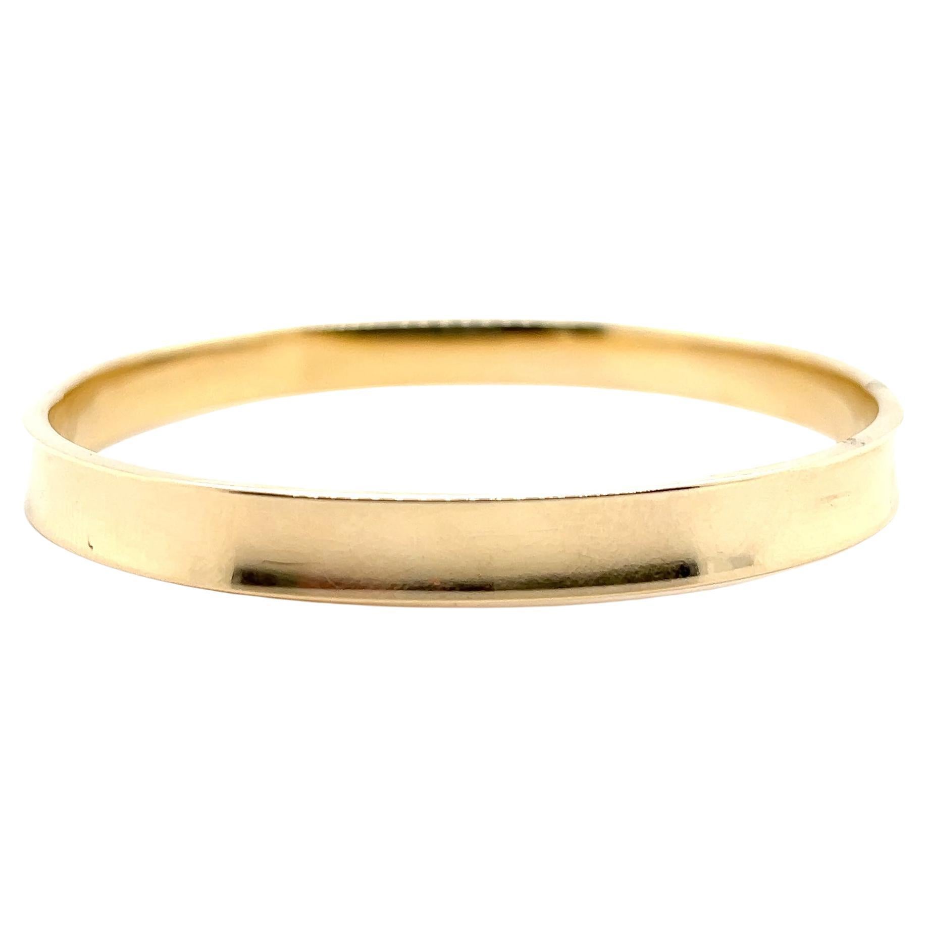 Contemporary 14k Yellow Gold Bangle