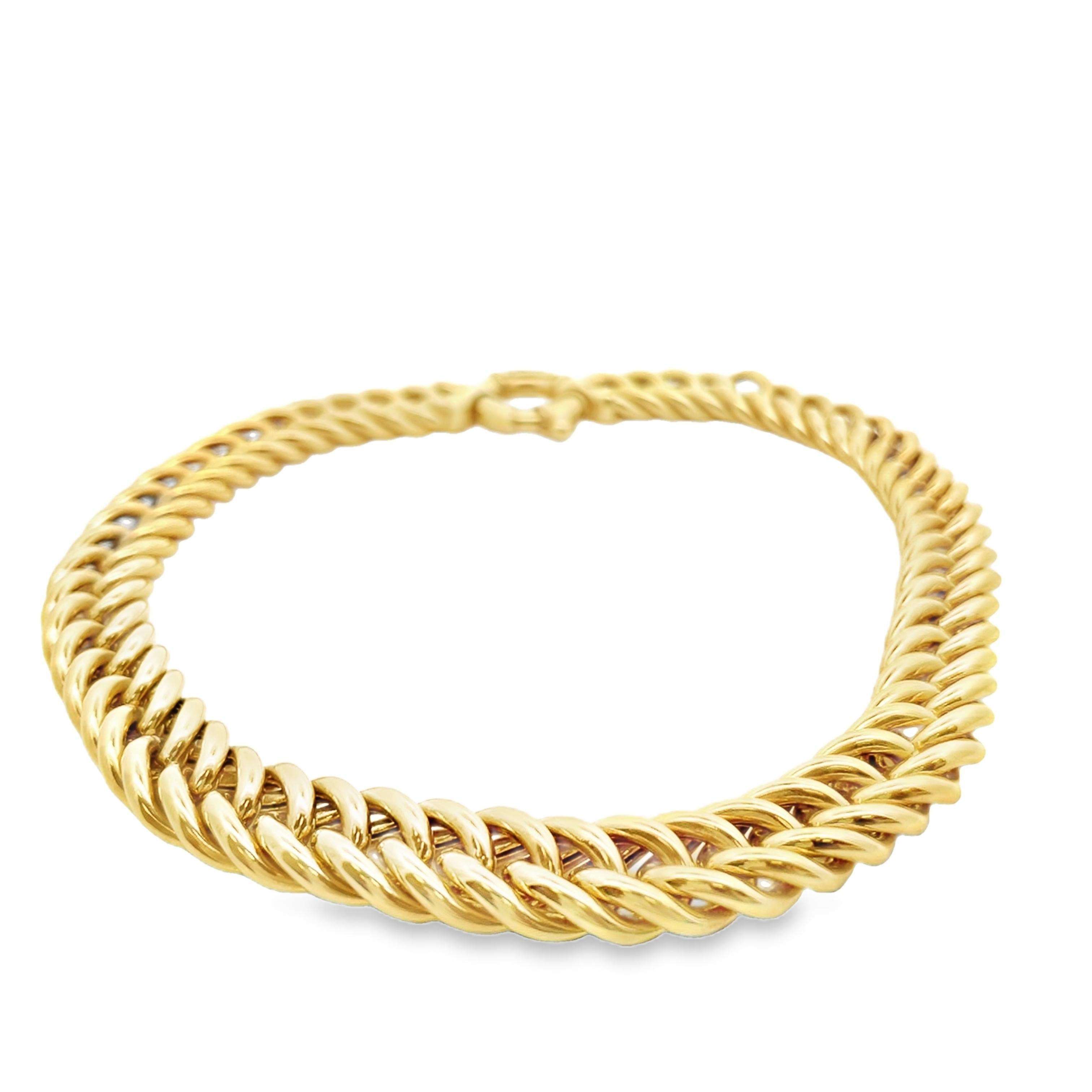 Contemporary 14k Gelbgold Kette Halskette im Zustand „Hervorragend“ im Angebot in Lexington, KY
