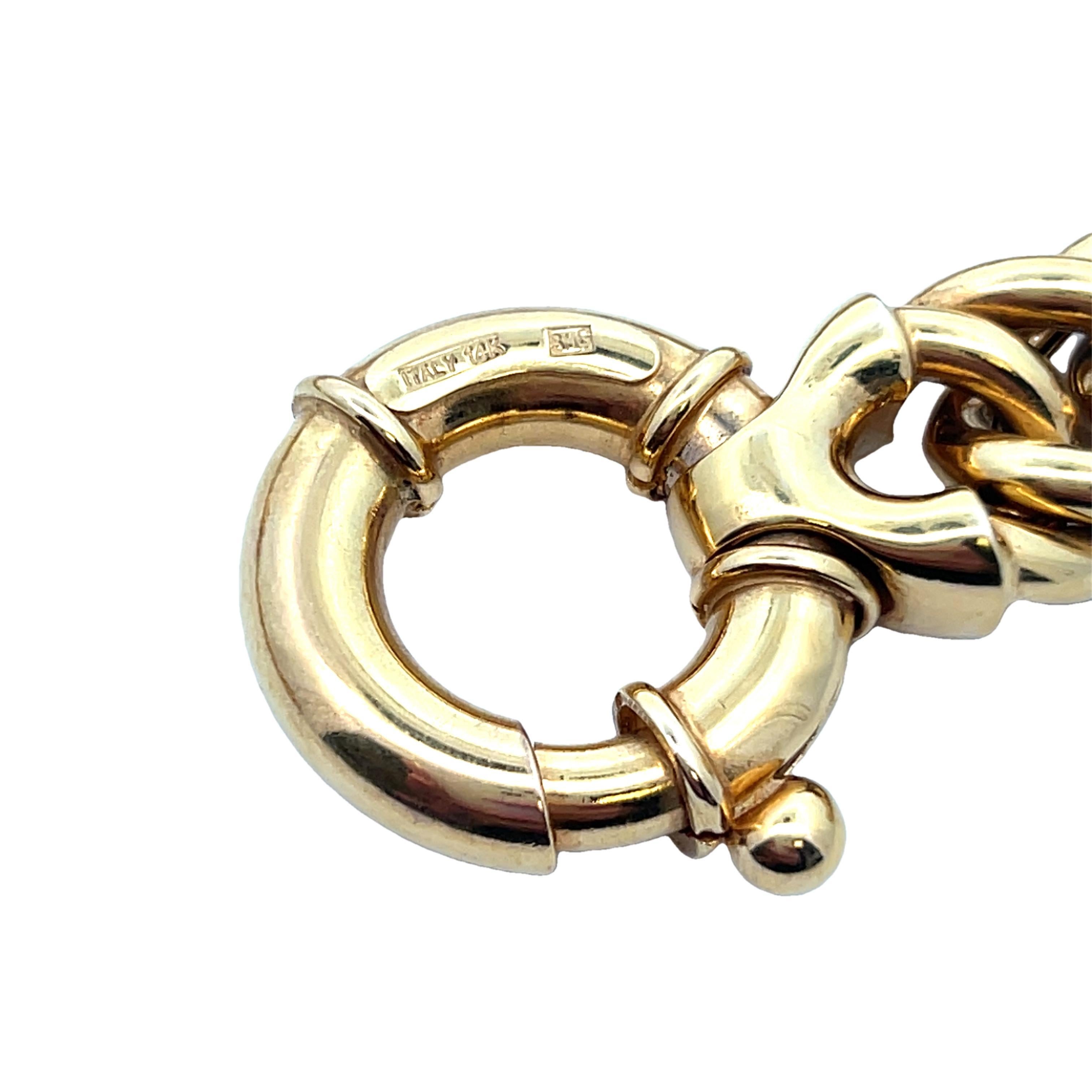 Contemporary 14k Gelbgold Kette Halskette im Angebot 1