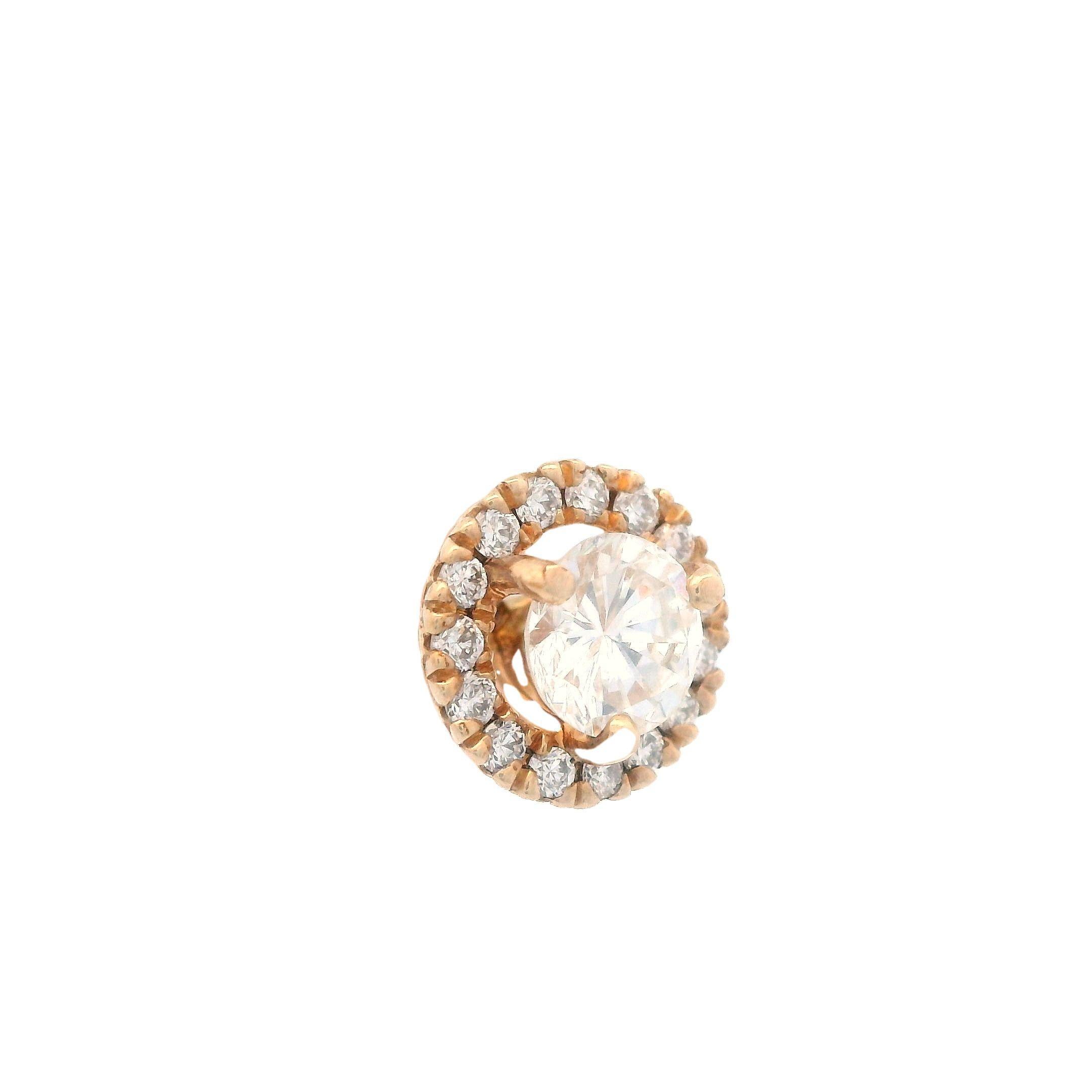 Contemporary 14k Yellow Gold Margarita Diamond Earrings VS1 In Excellent Condition For Sale In Lexington, KY
