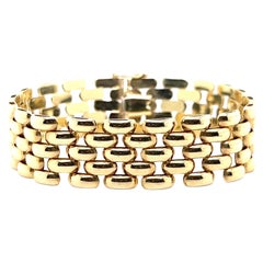 Contemporary 14k Gelbgold Panther Link Bracelet