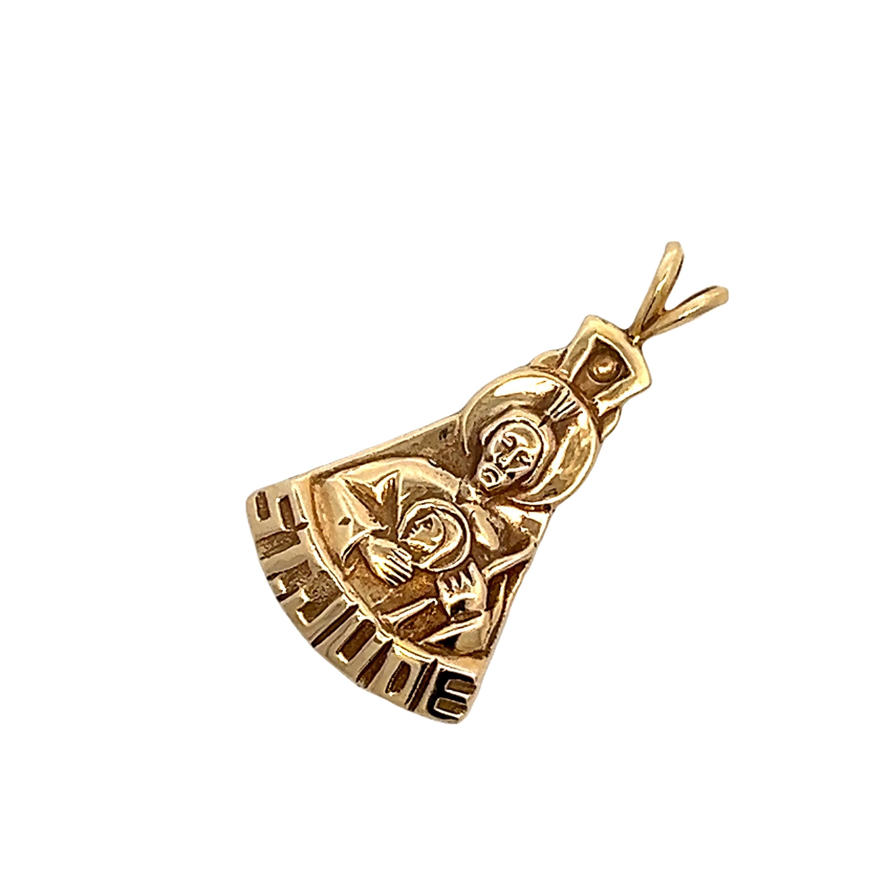 Women's Contemporary 14k Yellow Gold St. Jude Pendant