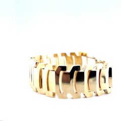 Bracelet contemporain à maillons en or jaune 14k