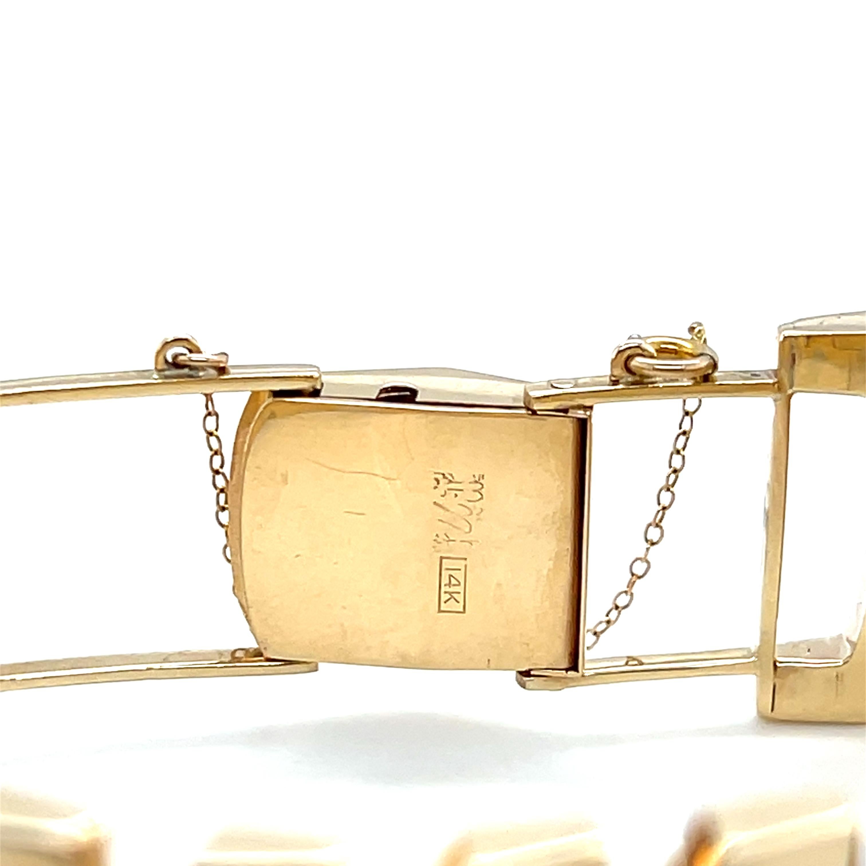 Bracelet contemporain à maillons en or jaune 14k Unisexe en vente