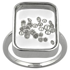 14KT Weißgold Diamant Shaker Ring