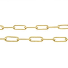 Contemporary 14 Karat Yellow Gold Paperclip Link Chain Necklace