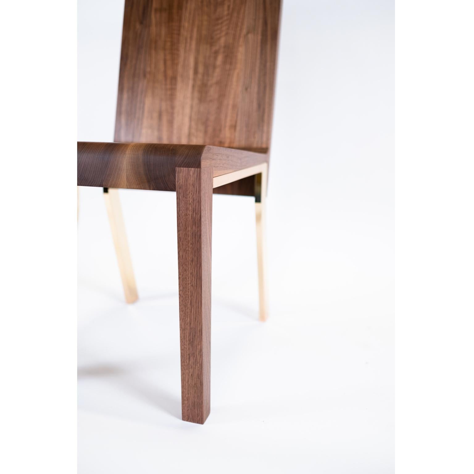 Modern Contemporary 1.5 Chair Walnut or Oak by Stacklab For Sale