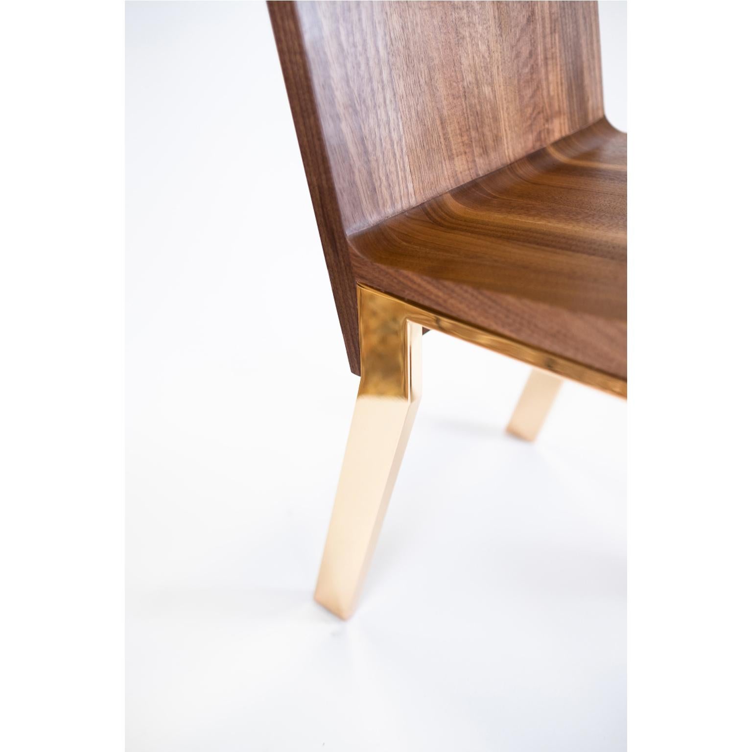 Oiled Contemporary 1.5 Chair Walnut or Oak by Stacklab For Sale