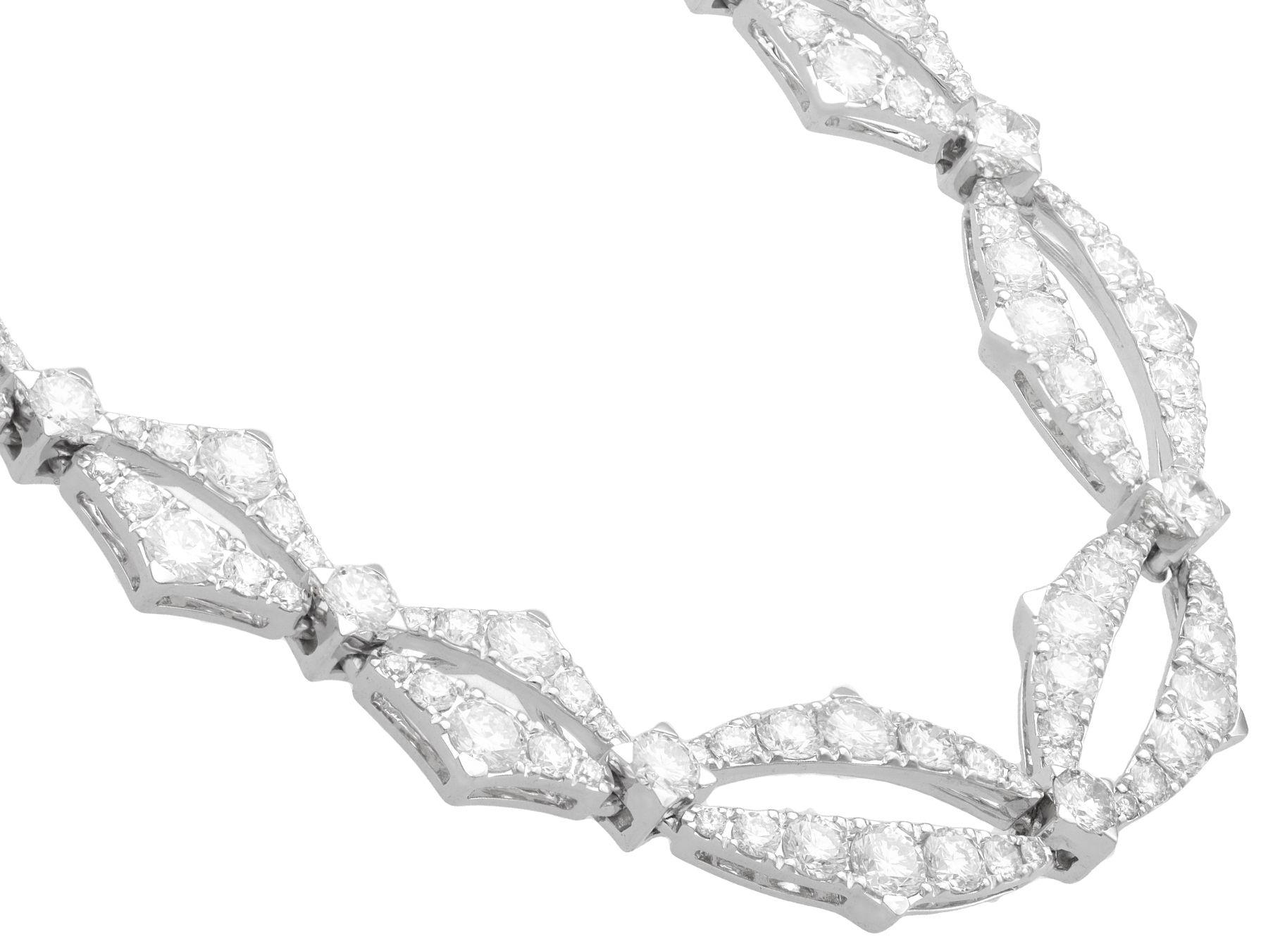 Round Cut 15.12 Carat Diamond and White Gold Necklace by Stephen Webster For Sale